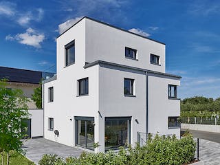 Fertighaus Haus Loh von Fertighaus WEISS Schlüsselfertig ab 526626€, Cubushaus Außenansicht 2