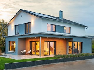 Fertighaus MH Fellbach - RELAX von Fertighaus WEISS Schlüsselfertig ab 548884€, Satteldach-Klassiker Außenansicht 1