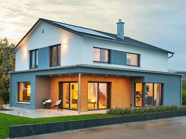 Fertighaus MH Fellbach - RELAX von Fertighaus WEISS Schlüsselfertig ab 548884€, Satteldach-Klassiker Außenansicht 1