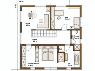 Fertighaus MH Fellbach - RELAX von WEISS Holzhaus Schlüsselfertig ab 516412€, Satteldach-Klassiker Grundriss 2