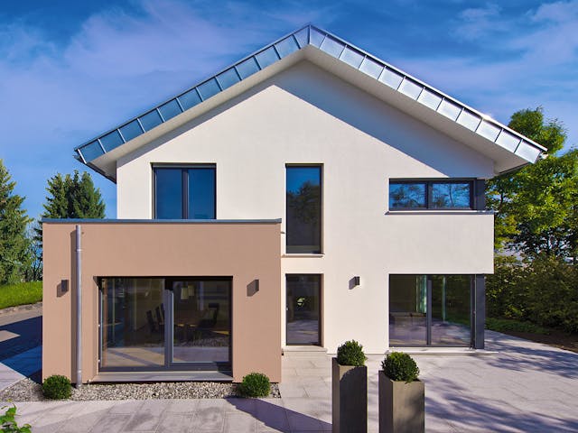 Fertighaus MH Mannheim - FUTURE von WEISS Holzhaus Schlüsselfertig ab 539252€, Satteldach-Klassiker Außenansicht 2