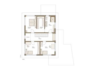 Fertighaus MH Poing - Balance von Fertighaus WEISS Schlüsselfertig ab 547801€, Satteldach-Klassiker Grundriss 2