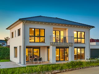 Fertighaus Haus Prümmer von Fertighaus WEISS Schlüsselfertig ab 523377€, Stadtvilla Außenansicht 1