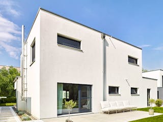 Fertighaus Haus Rohr von Fertighaus WEISS Schlüsselfertig ab 511325€, Cubushaus Außenansicht 2