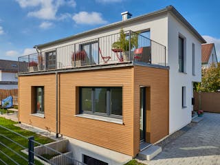 Fertighaus Haus Weinberg von Fertighaus WEISS Schlüsselfertig ab 489108€, Stadtvilla Außenansicht 1