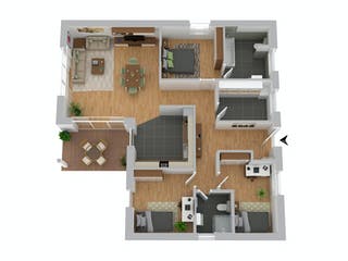 Massivhaus Bernburg von FIBAV Massivhaus, Bungalow Grundriss 1