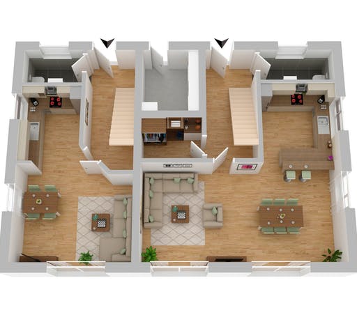 Massivhaus Stadthaus Cuxhaven von FIBAV, Satteldach-Klassiker Grundriss 1