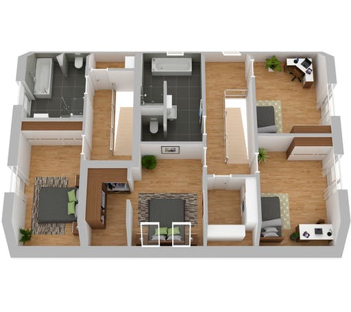 Massivhaus Stadthaus Cuxhaven von FIBAV, Satteldach-Klassiker Grundriss 2