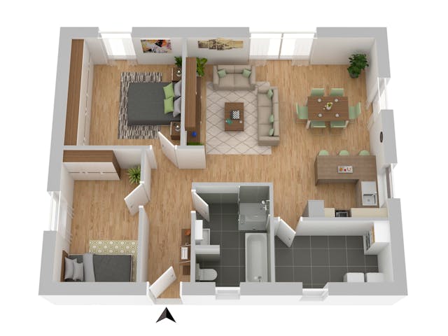 Massivhaus Falkensee von FIBAV Massivhaus, Bungalow Grundriss 1