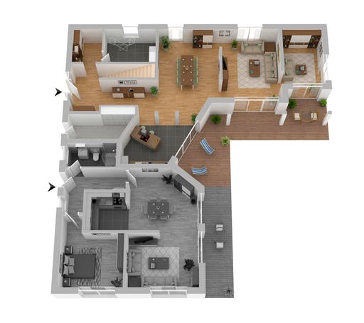 Massivhaus Stadtvilla Fürstenberg von FIBAV, Stadtvilla Grundriss 1