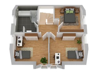 Massivhaus Stadthaus Kiel von FIBAV Massivhaus, Satteldach-Klassiker Grundriss 2