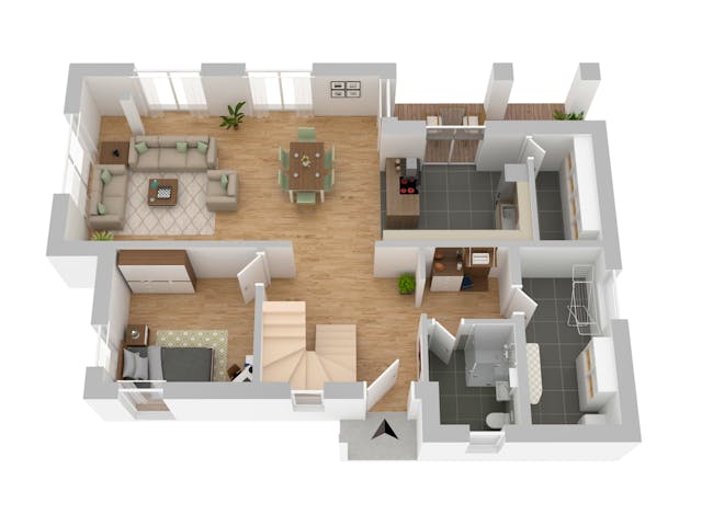 Massivhaus Stadtvilla Lindau von FIBAV Massivhaus, Stadtvilla Grundriss 1