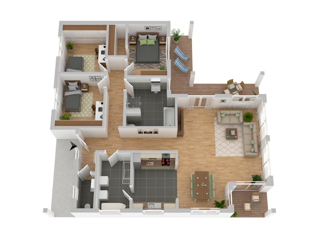 Massivhaus Wismar von FIBAV Massivhaus, Bungalow Grundriss 1 Massivhaus Wismar von FIBAV Massivhaus, Bungalow Grundriss 1