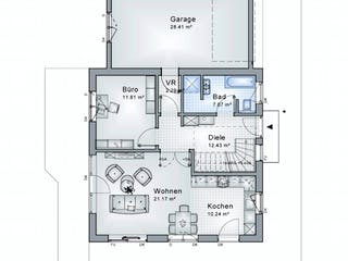 Fertighaus Fichtenweg von Ludwig Andrä Holzbau Schlüsselfertig ab 233707€, Stadtvilla Grundriss 1