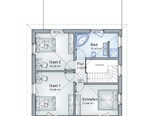 Fertighaus Fichtenweg von Ludwig Andrä Holzbau Schlüsselfertig ab 233707€, Stadtvilla Grundriss 2