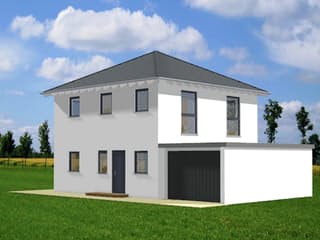 Fertighaus Fichtenweg von Ludwig Andrä Holzbau Schlüsselfertig ab 233707€, Stadtvilla Außenansicht 1