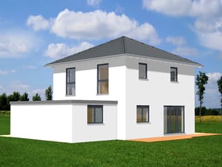 Fertighaus Lindenweg von Ludwig Andrä Holzbau Schlüsselfertig ab 213474€, Satteldach-Klassiker Außenansicht 4