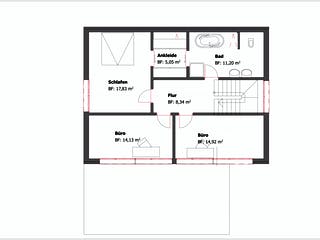 Fertighaus Figgen von Becker 360 Schlüsselfertig ab 410400€, Satteldach-Klassiker Grundriss 2