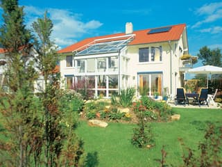 Fertighaus Fildern von Keitel-Haus, Satteldach-Klassiker Außenansicht 1