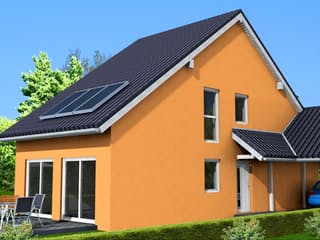 Fertighaus Fine 146 von Klaus Kowalski Immobilien Schlüsselfertig ab 193330€, Satteldach-Klassiker Außenansicht 1