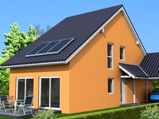 Fertighaus Fine 146 von Klaus Kowalski Immobilien Schlüsselfertig ab 193330€, Satteldach-Klassiker Außenansicht 2