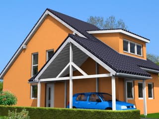 Fertighaus Fine 146 von Klaus Kowalski Immobilien Schlüsselfertig ab 193330€, Satteldach-Klassiker Außenansicht 3