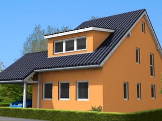 Fertighaus Fine 146 von Klaus Kowalski Immobilien Schlüsselfertig ab 193330€, Satteldach-Klassiker Außenansicht 5