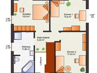 Fertighaus Fine Arts 137 von Bärenhaus Schlüsselfertig ab 247714€, Cubushaus Grundriss 2