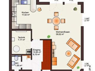 Fertighaus Fine Arts 137 von Bärenhaus Schlüsselfertig ab 247714€, Cubushaus Grundriss 1