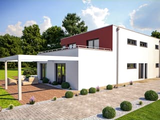 Fertighaus Fine Arts 172 von Bärenhaus Schlüsselfertig ab 288047€, Cubushaus Außenansicht 2