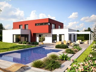 Fertighaus Fine Arts 172 von Bärenhaus Schlüsselfertig ab 288047€, Cubushaus Außenansicht 1