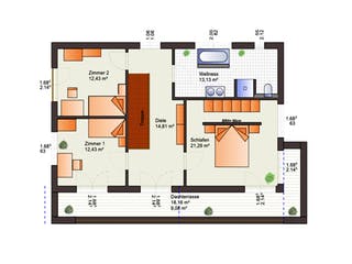 Fertighaus Fine Arts 201 von Bärenhaus Schlüsselfertig ab 351658€, Cubushaus Grundriss 2