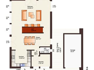 Fertighaus Fine Arts 209 von Bärenhaus, Cubushaus Grundriss 1