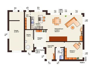 Fertighaus Fine Arts 223 von Bärenhaus Schlüsselfertig ab 308103€, Cubushaus Grundriss 1
