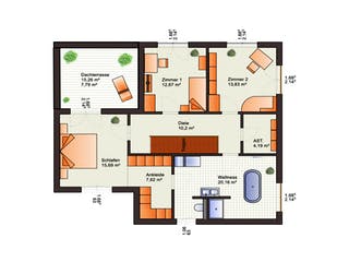 Fertighaus Fine Arts 223 von Bärenhaus Schlüsselfertig ab 308103€, Cubushaus Grundriss 2
