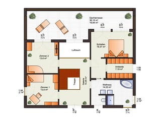Fertighaus Fine Arts 260 von Bärenhaus Schlüsselfertig ab 383002€, Cubushaus Grundriss 2
