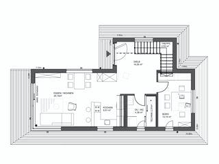 Fertighaus fine - MH München von LUXHAUS, Cubushaus Grundriss 1