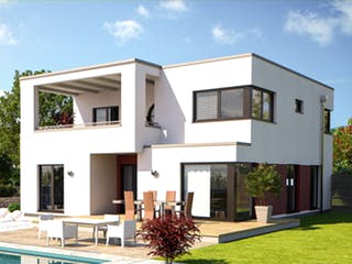 Fertighaus Fine Arts 211 von Bärenhaus Schlüsselfertig ab 350450€, Cubushaus Außenansicht 2
