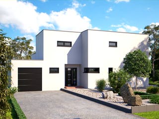 Fertighaus Fine Arts 223 von Bärenhaus Schlüsselfertig ab 308103€, Cubushaus Außenansicht 1