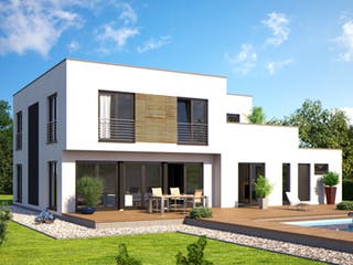 Fertighaus Fine Arts 223 von Bärenhaus Schlüsselfertig ab 308103€, Cubushaus Außenansicht 2