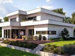 Fertighaus Fine Arts 239 von Bärenhaus Schlüsselfertig ab 423986€, Cubushaus Außenansicht 2