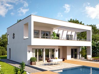 Fertighaus Fine Arts 260 von Bärenhaus Schlüsselfertig ab 383002€, Cubushaus Außenansicht 4