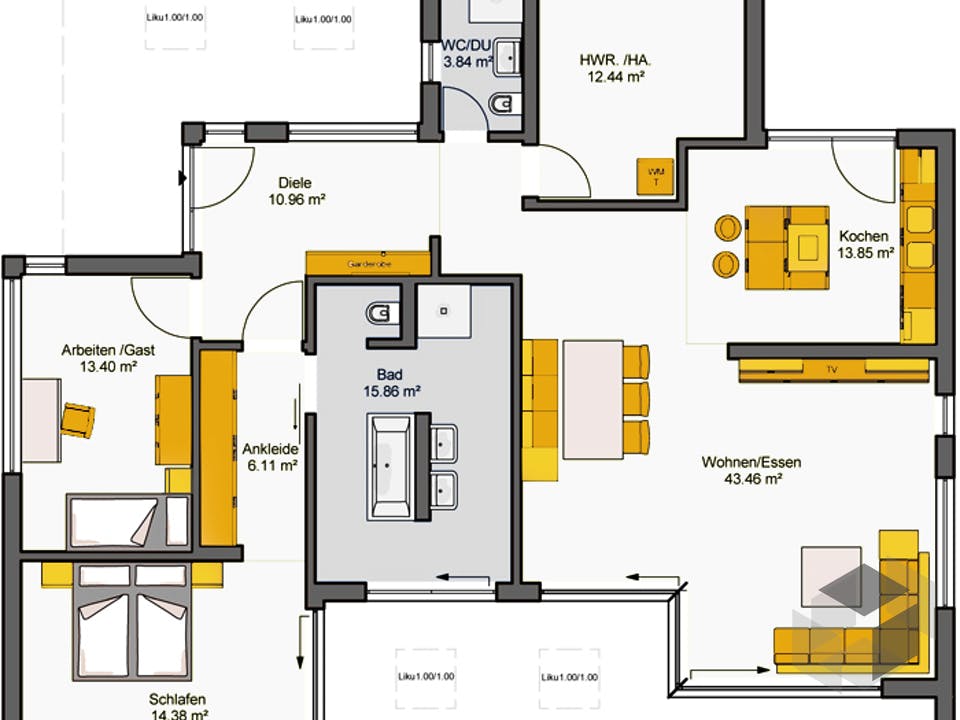 Finess 135 von Büdenbender Hausbau Grundriss