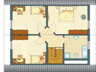 Fertighaus FINESSE 300 - MH Fellbach von FingerHaus, Satteldach-Klassiker Grundriss 2