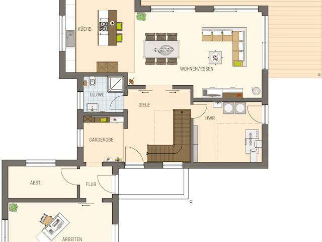 Fertighaus MH Gießen - ALTERO von FingerHaus Schlüsselfertig ab 581422€, Cubushaus Grundriss 1