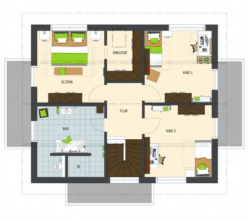 Fertighaus MH München-Poing - MEDLEY 3.0 300 B S215 von FingerHaus Schlüsselfertig ab 395260€, Grundriss 2