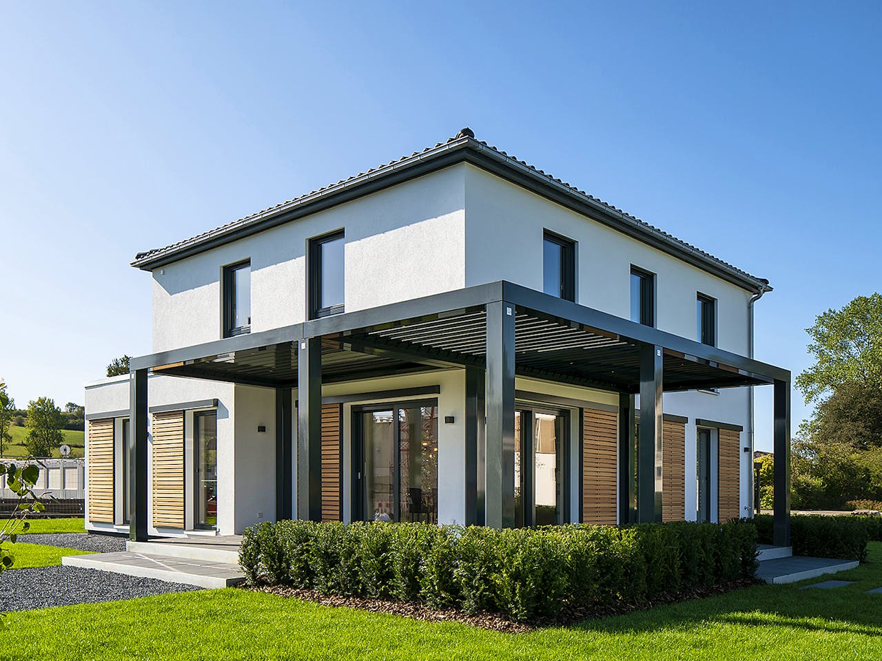 Fertighaus MH Frankenberg - MEDLEY 3.0 300 B von FingerHaus Schlüsselfertig ab 435213€, Stadtvilla Außenansicht 1