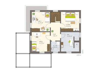 Fertighaus MH Frankenberg - MEDLEY 3.0 300 B von FingerHaus Schlüsselfertig ab 463691€, Stadtvilla Grundriss 2
