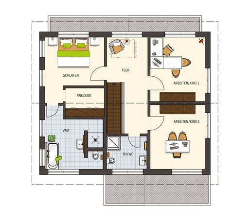 Fertighaus MH Fellbach - MEDLEY 3.0 300 B von FingerHaus Schlüsselfertig ab 436812€, Satteldach-Klassiker Grundriss 2