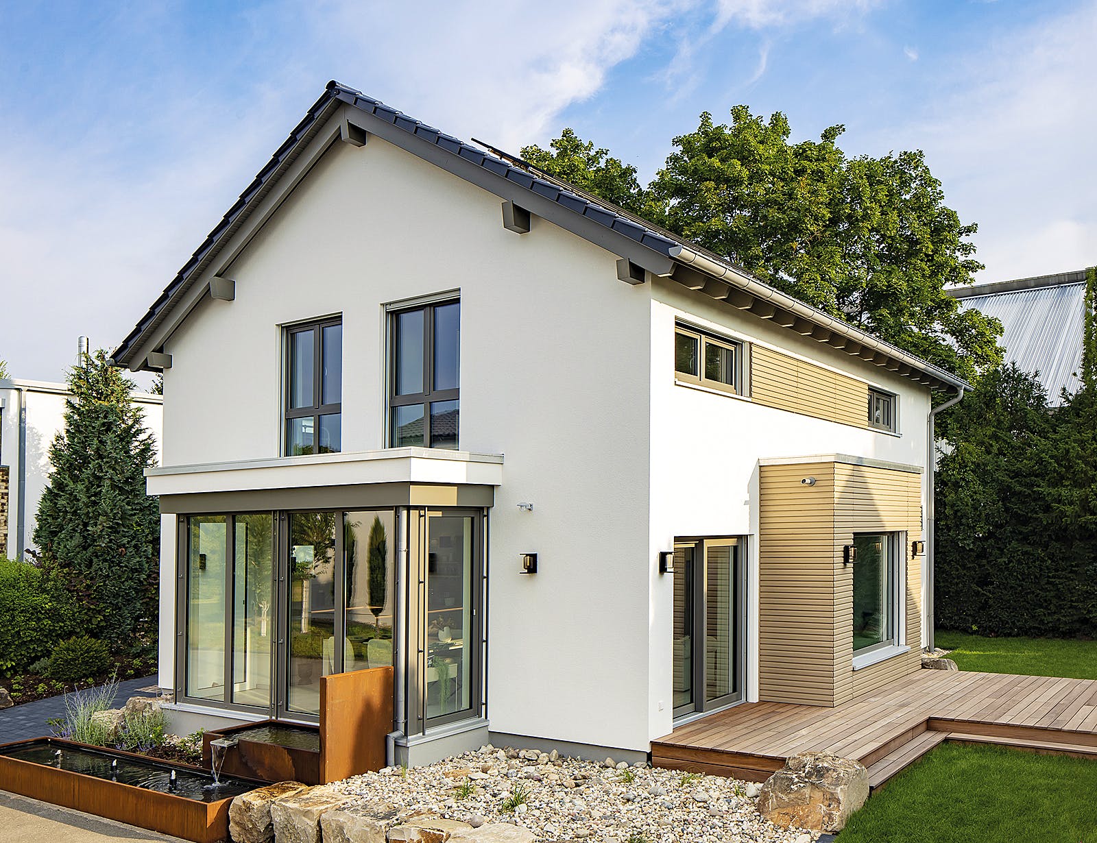 Fertighaus MH Mannheim - MEDLEY 3.0 von FingerHaus Schlüsselfertig ab 458844€, Satteldach-Klassiker Außenansicht 1